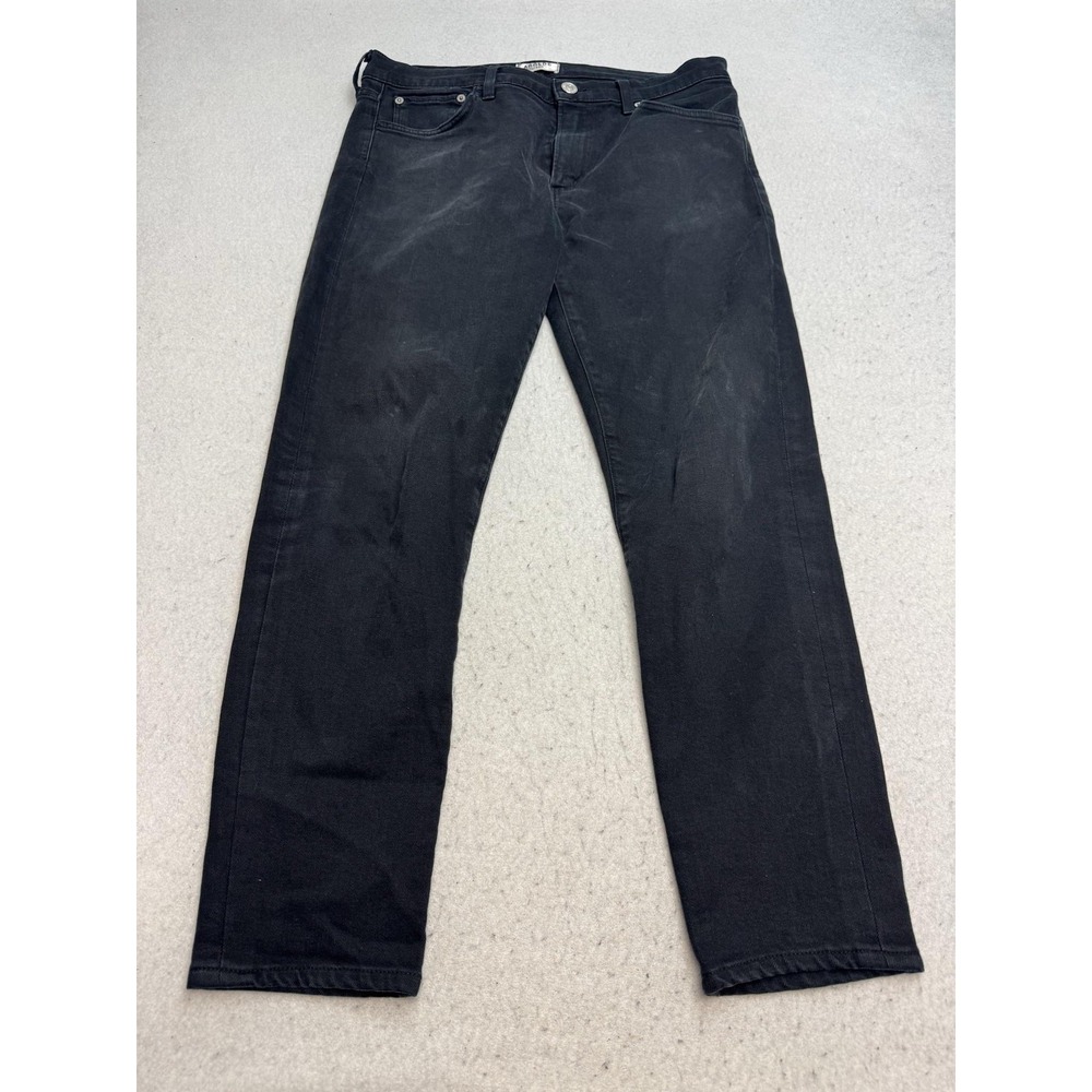 AGOLDE Jeans Womens 33x27 Black Slim Tapered Stretch Denim Dark Wash Pants
